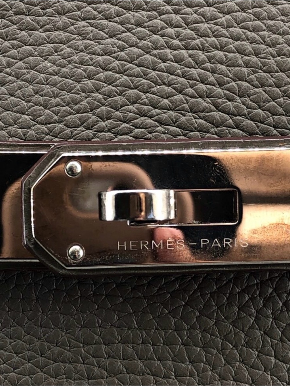 Hermes Jyspiere 34 Taurillon Clemence Graphite & Etoupe Bag - Picture 2 of 9